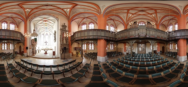 Kirner Fototage - Panoramaaufnahme der evangelischen Kirche.
